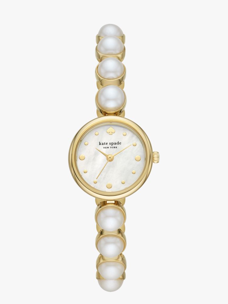 Kate Spade,monroe pearl bracelet watch,watches,Parchment