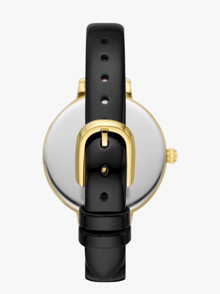 メトロ スリーハンド ブラック レザー ミュージック ノート ウォッチ, , Product
