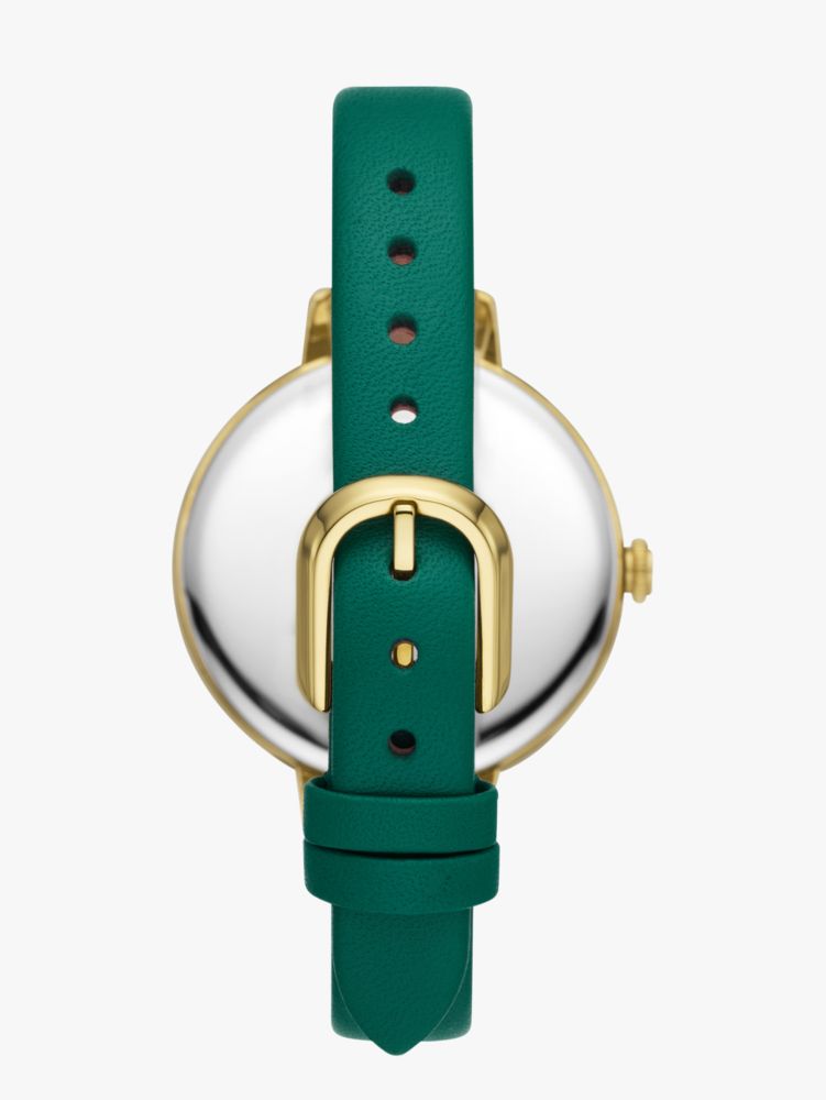 Kate Spade,Metro Green Leather Tennis Watch,watches,Green