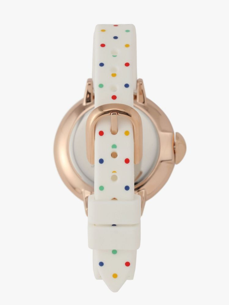 パーク ロウ スリー ハンド ホワイト マルチ ドット シリコン ウォッチ, , Product