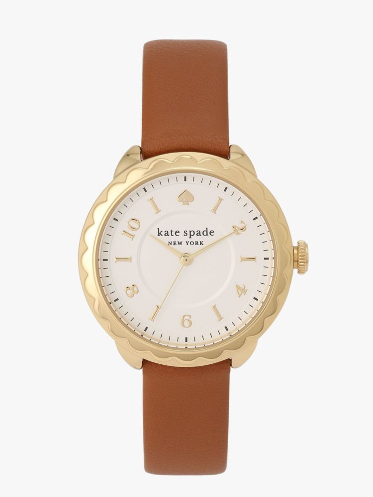 Morningide Brown Leather Watch Kate Spade New York