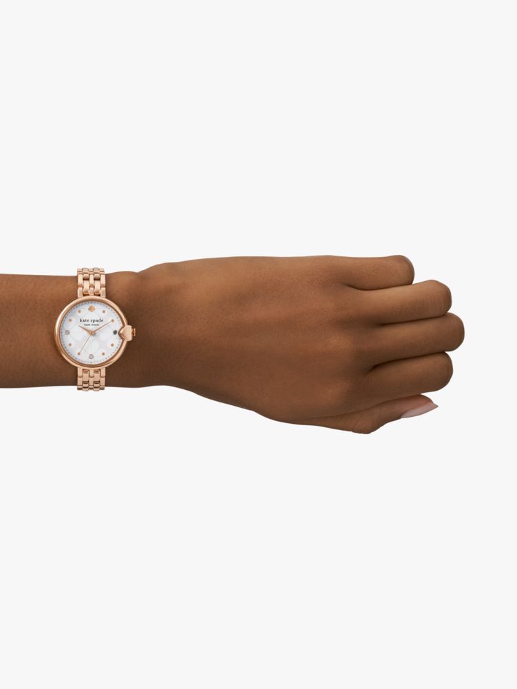 Kate Spade,チェルシー パーク スリーハンド デイト ローズ ゴールドトーン ステンレス スチール ウォッチ,時計,