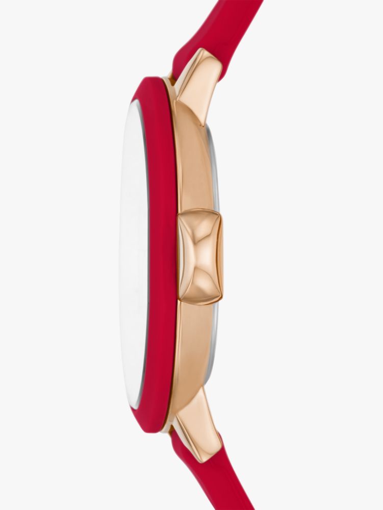 Kate Spade,Park Row Heart Silicone Watch,