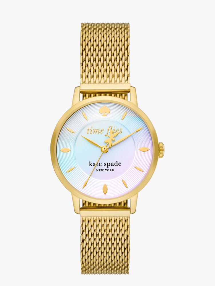 Metro Gold Tone Stainless Steel Mesh Watch Kate Spade New York