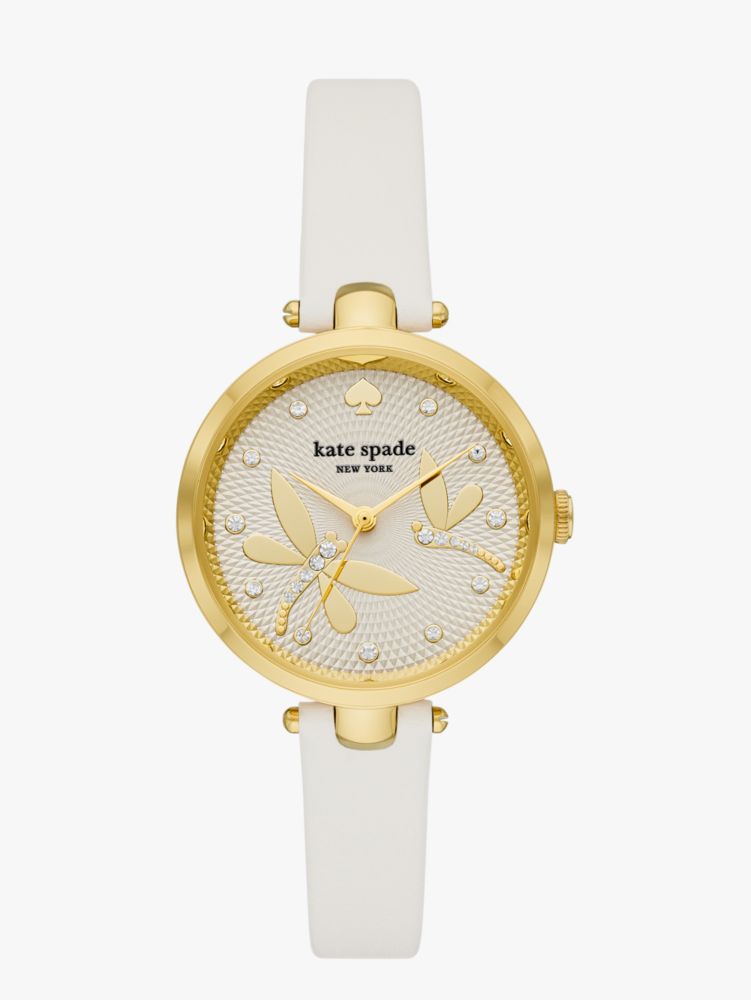 Kate Spade,ホランド ホワイト レザー ウォッチ,時計,