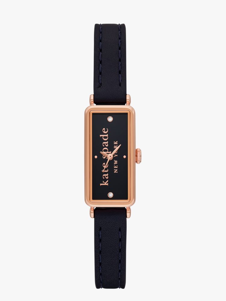 Kate Spade,Rosedale Blue Leather Watch,Navy