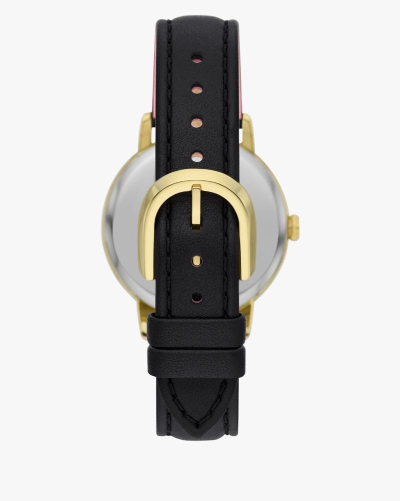 Metro Black Leather Watch Kate Spade New York