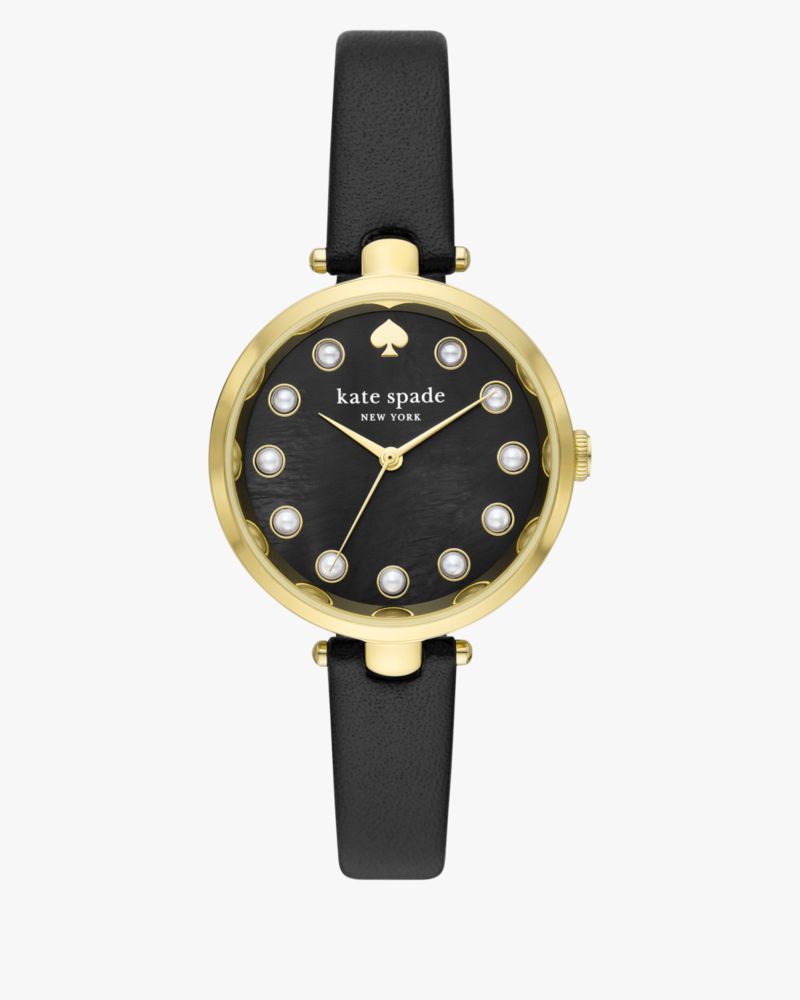 ホランド ブラック レザー ウォッチ | 腕時計 | ケイト・スペード