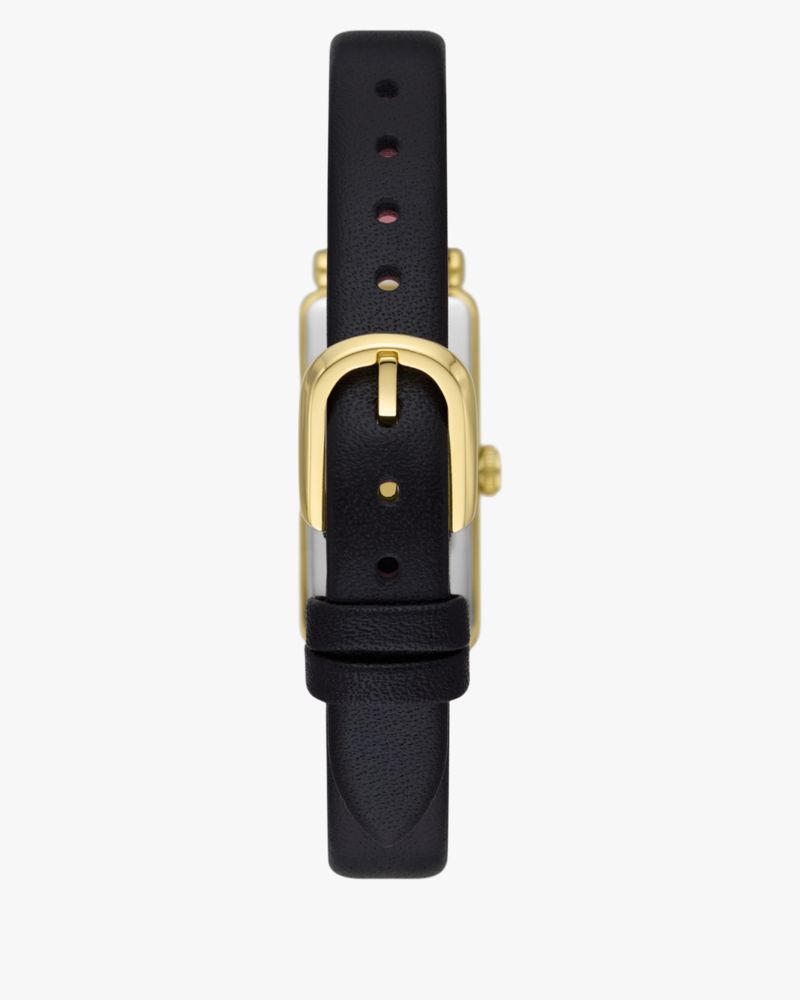 Kate Spade,Rosedale Black Leather Watch,Analog,Leather,Rhinestones,Casual,