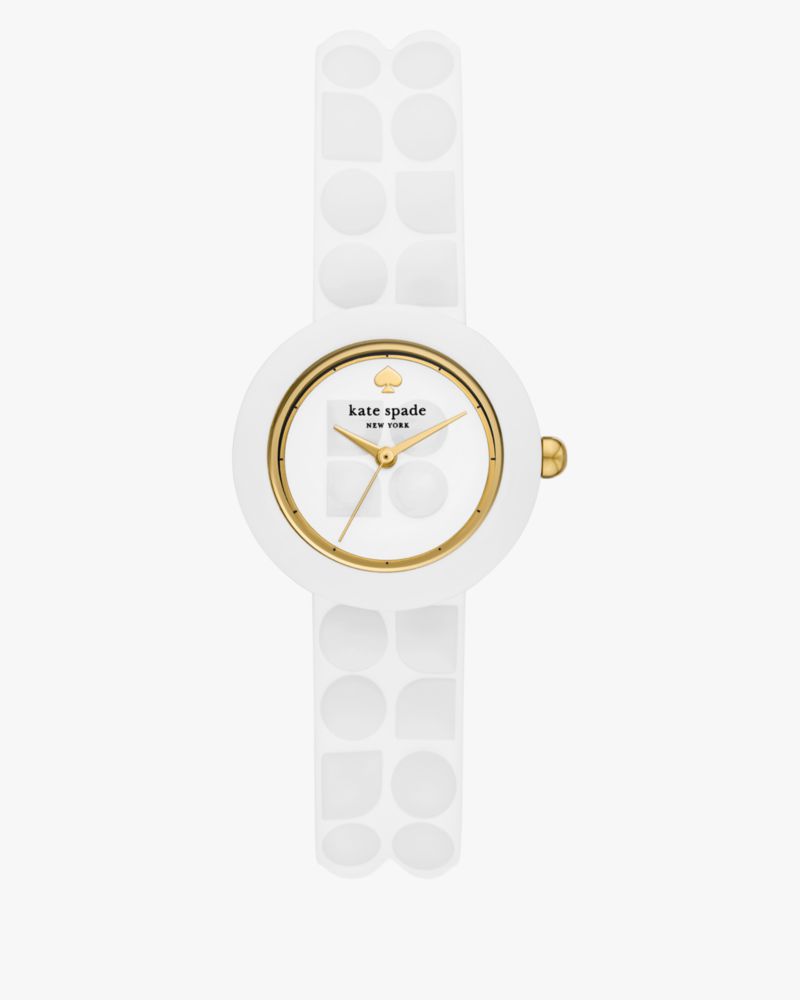 White Mini Park Row White Silicone Watch