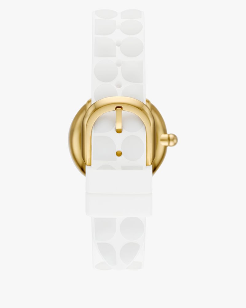 Kate Spade,Mini Park Row White Silicone Watch,White