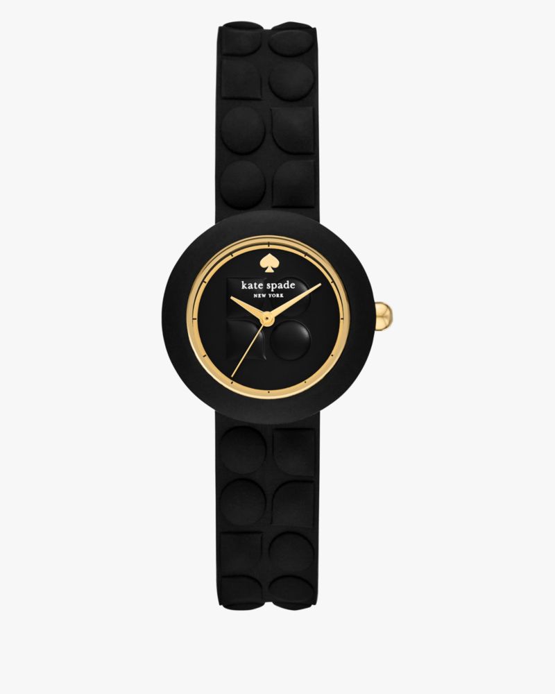 Mini Park Row Black Silicone Watch Kate Spade New York