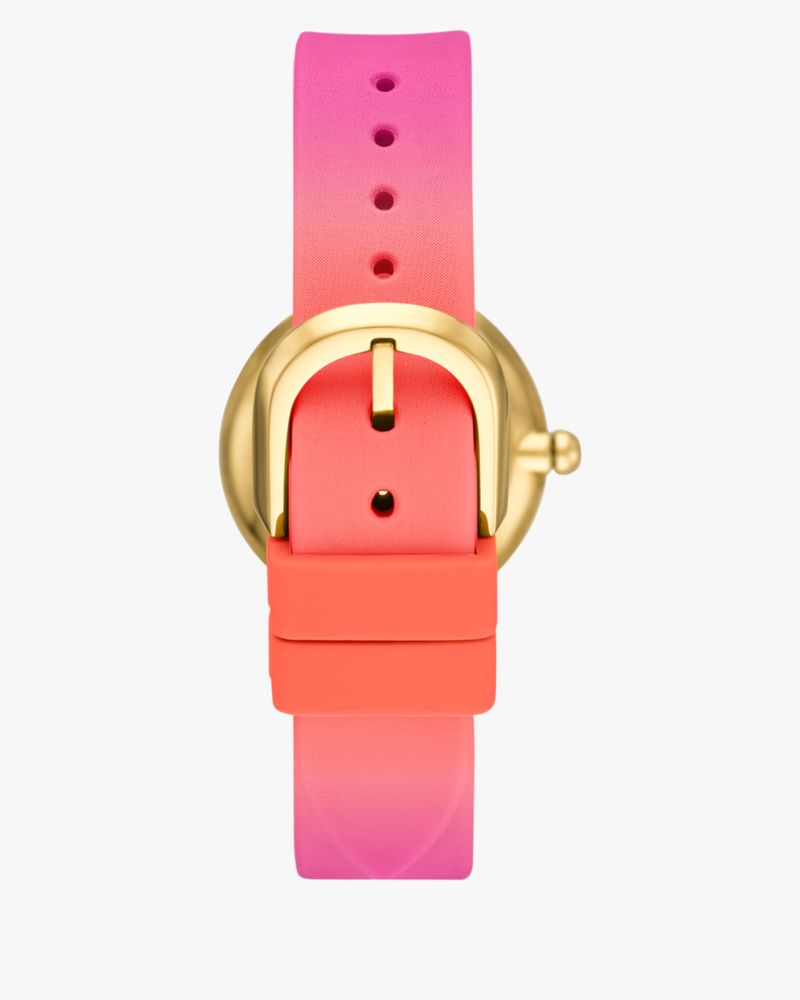 Kate Spade,Mini Park Row Pink Ombré Silicone Watch,Pink