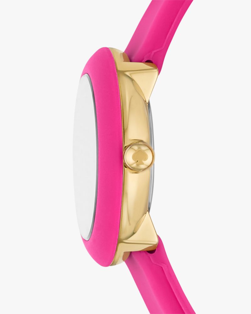 Kate Spade,Mini Park Row Pink Ombré Silicone Watch,Pink