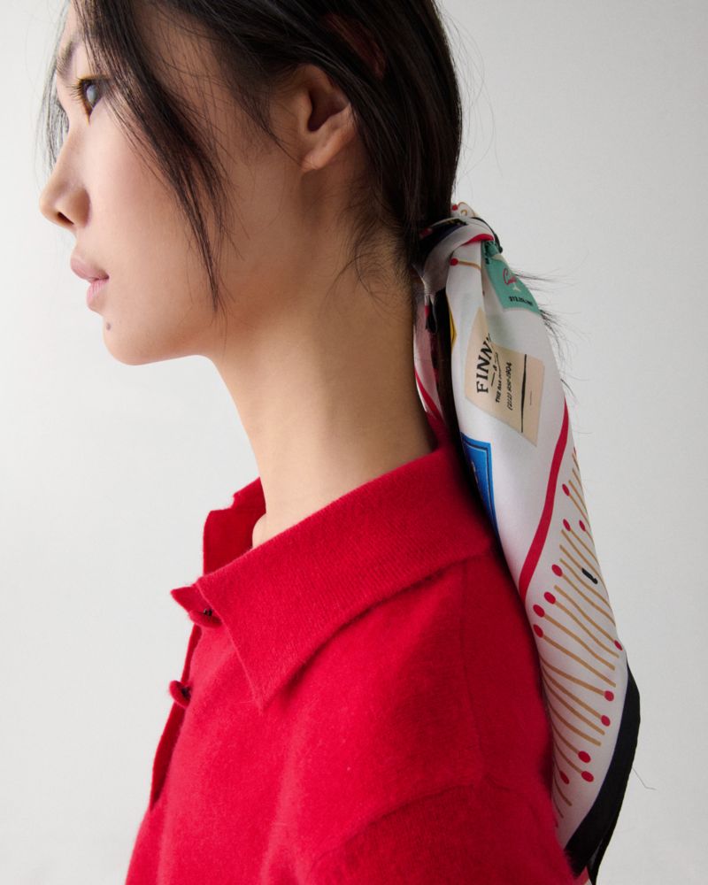 Kate Spade,Matchbook Toss Silk Bandana,