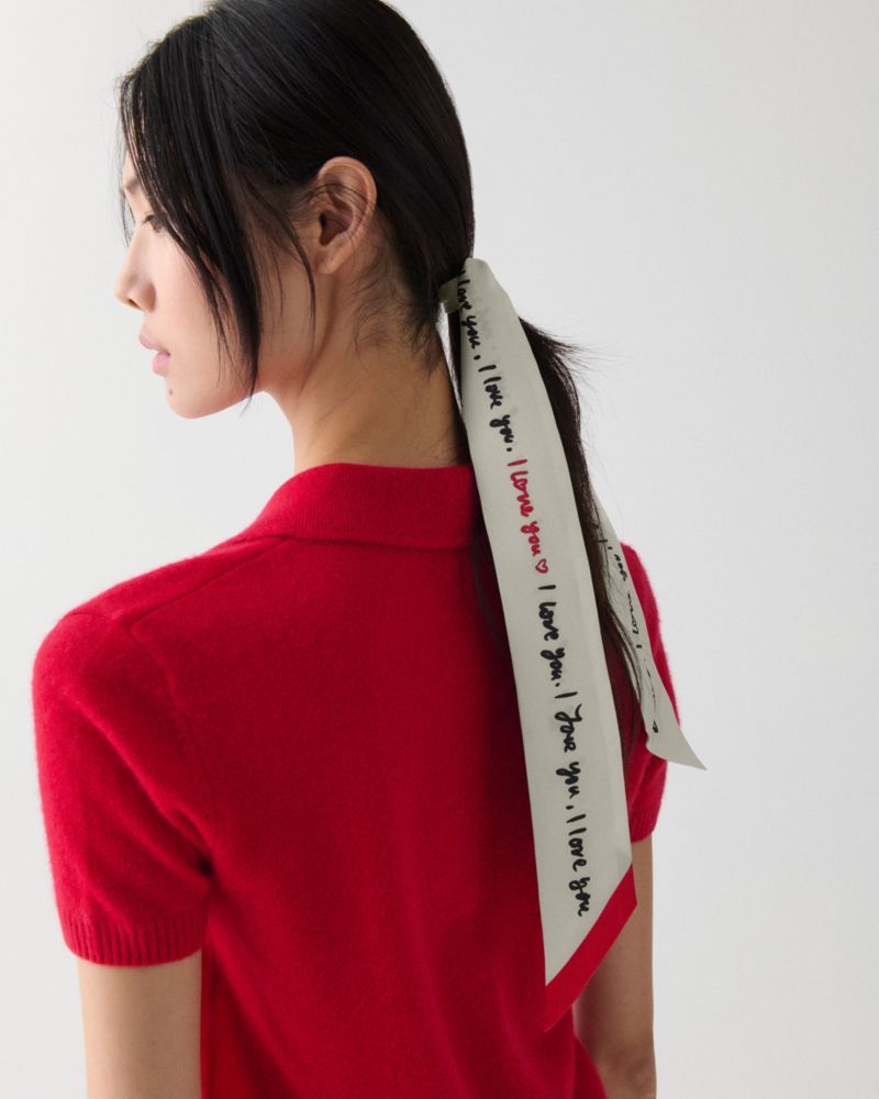 Kate Spade,I Love You Silk Skinny,