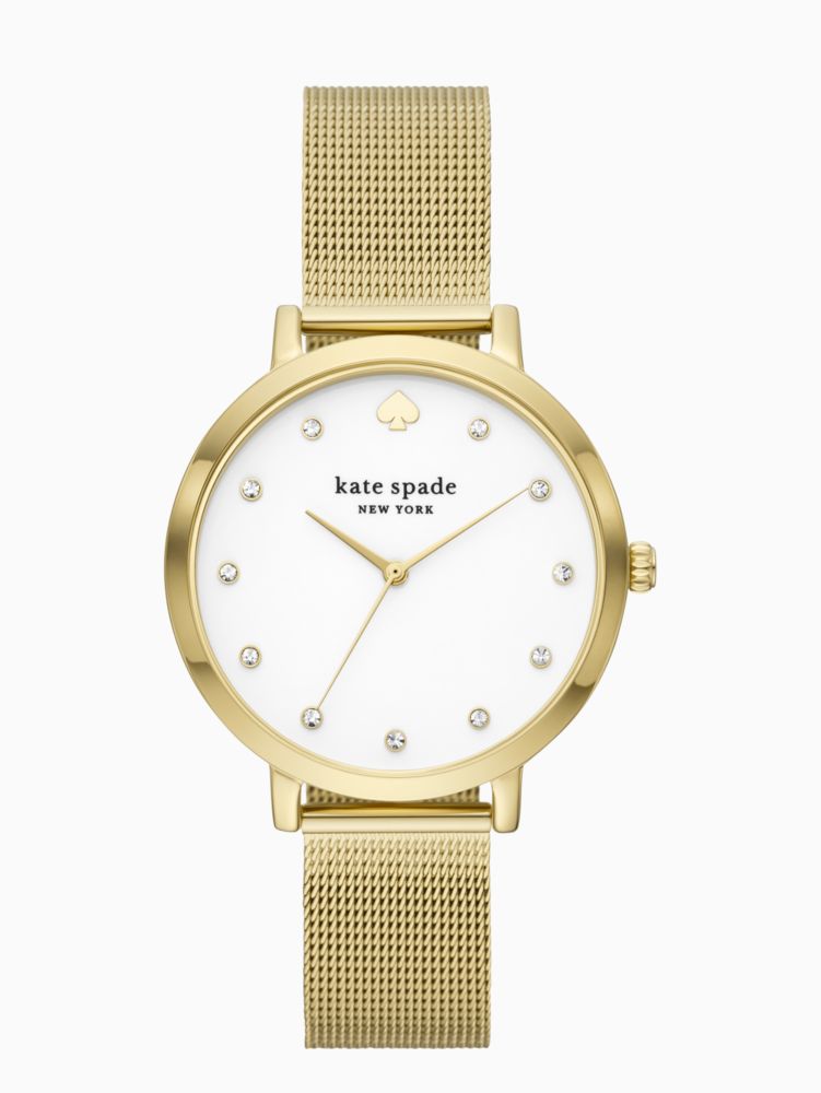 Kate Spade,Gold Mesh Strap Watch,