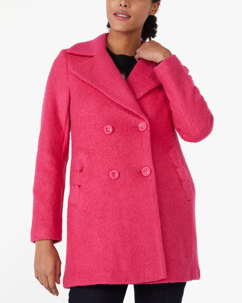 Kate spade pink hot sale wool coat