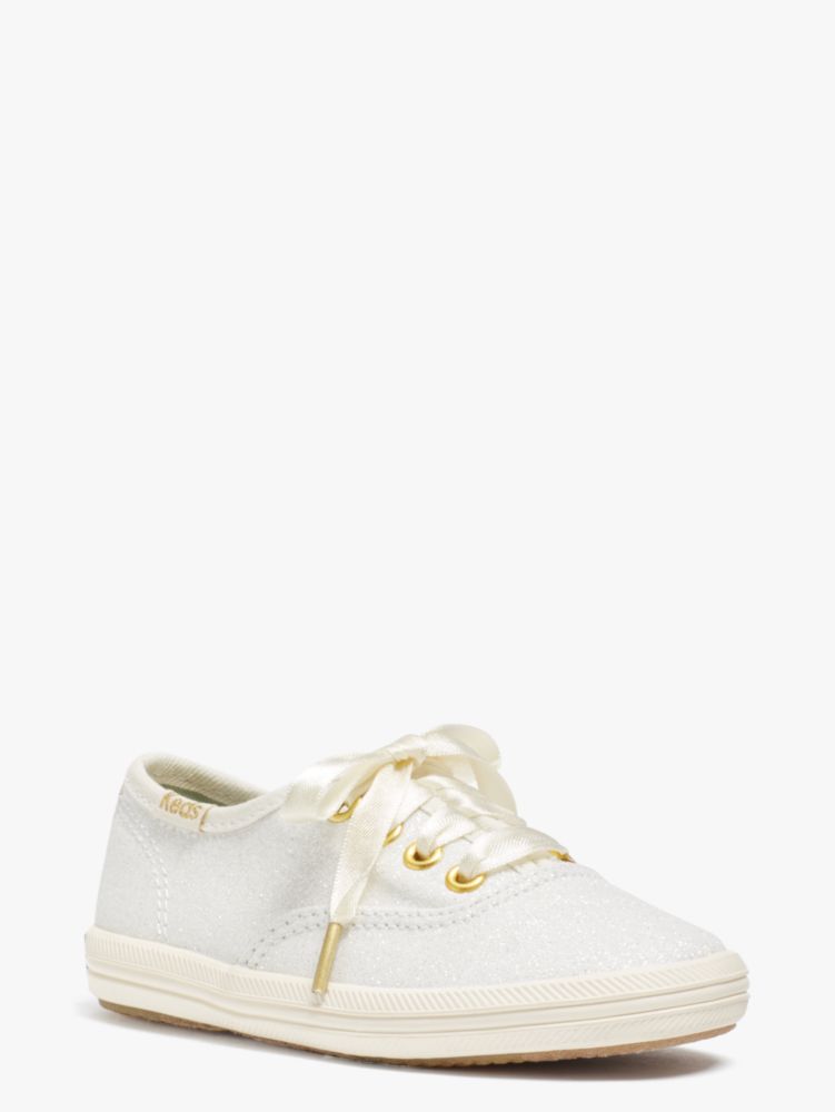 Keds Kids X Kate Spade New York Champion Glitter Toddler Sneakers , CREAM, Product