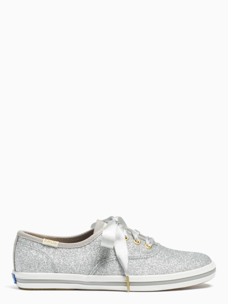 Keds Kids X Kate Spade New York Champion Glitter Youth Sneakers , SILV, Product