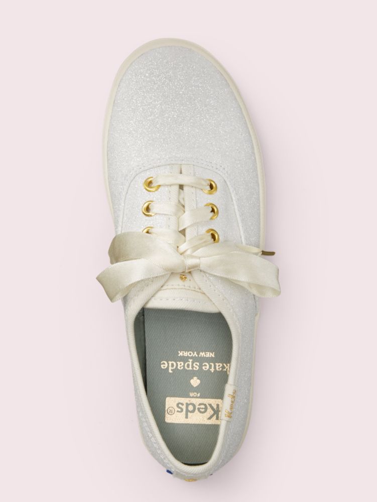 Kate Spade,keds kids x kate spade new york champion glitter youth sneakers ,sneakers,Cream