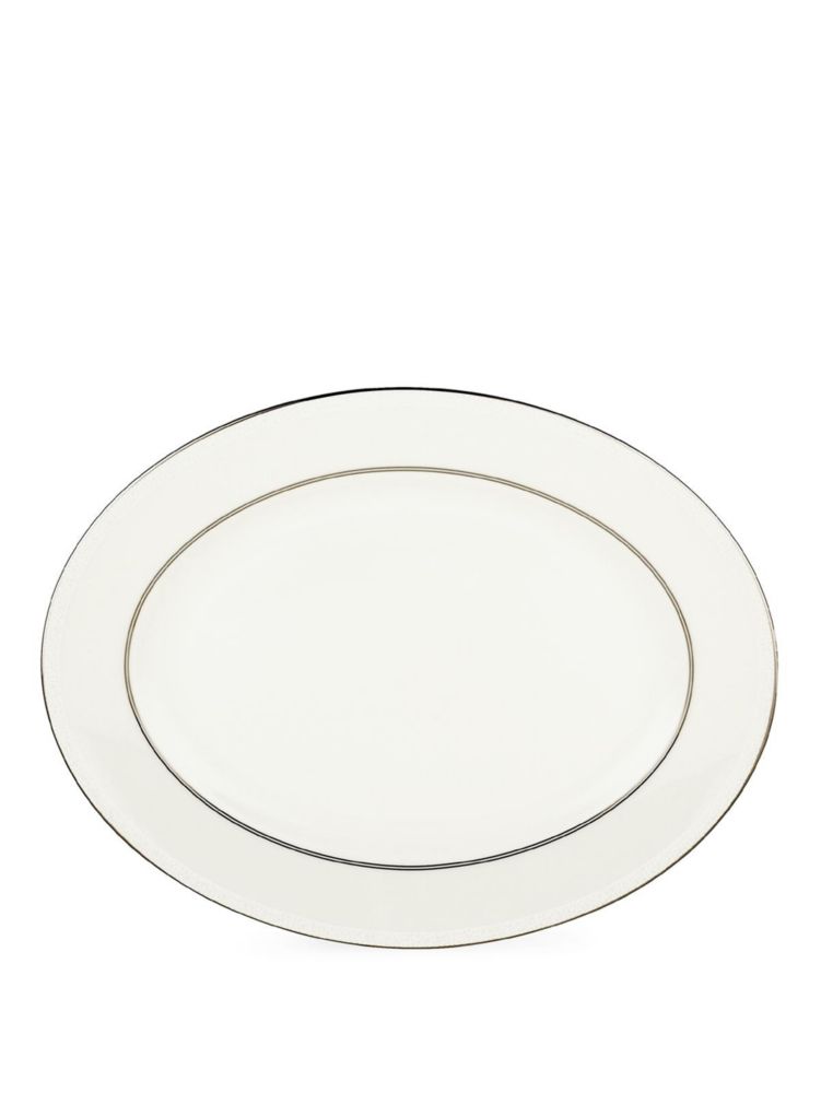 Kate Spade,13' Cypress Point Oval Platter,White