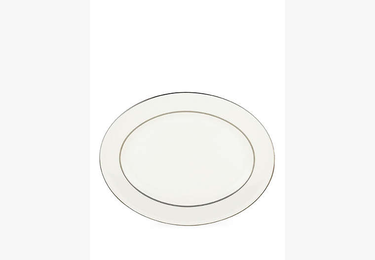 Kate Spade,13' Cypress Point Oval Platter,White image number 0