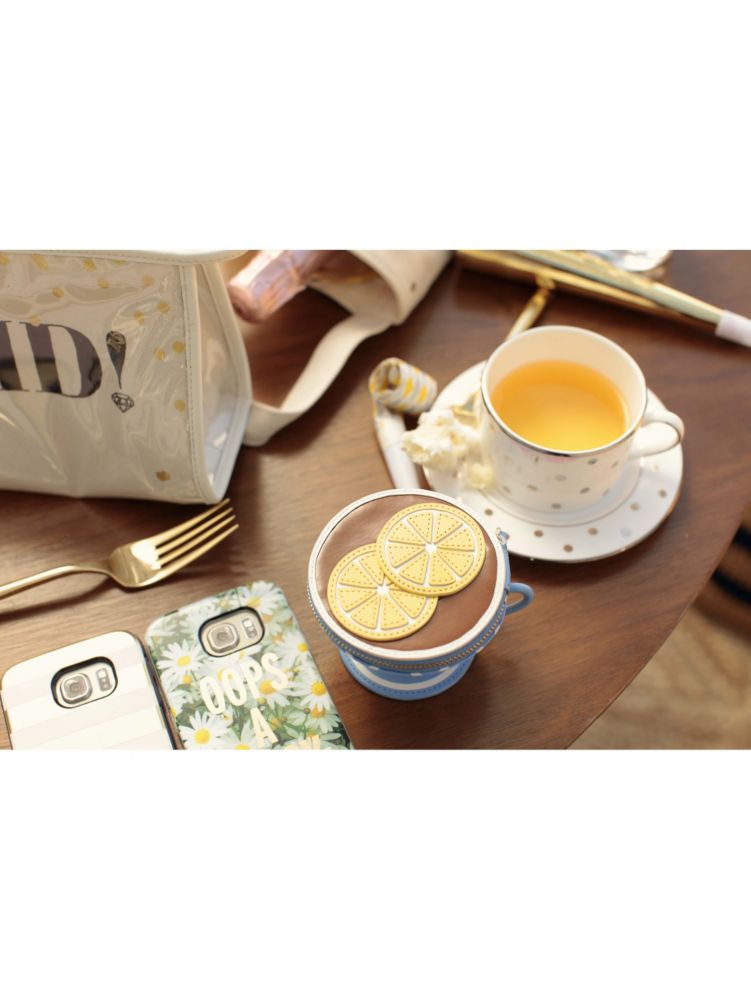 Kate Spade,Larabee Road Platinum Cup,Teacup,Bone China,Metal,Metallic Band,Set,Platinum,