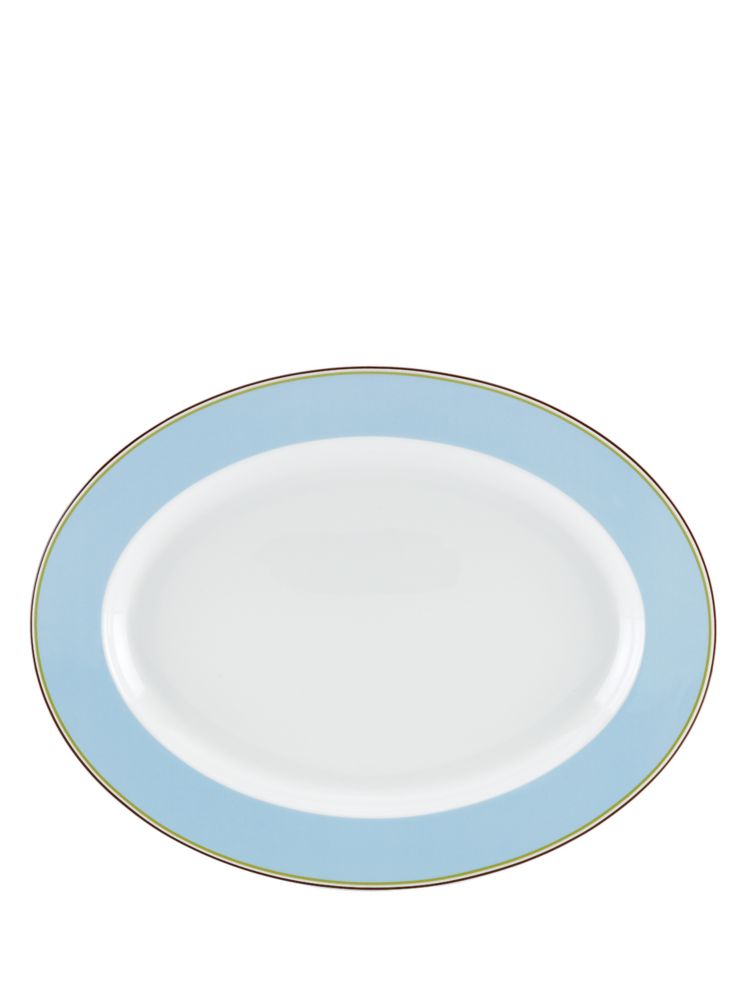 Market Street Blue Oval Platter, , Product