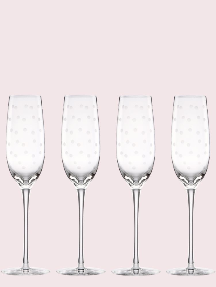 kate spade new york Larabee Dot Stemless Red Wine Glasses, Set of