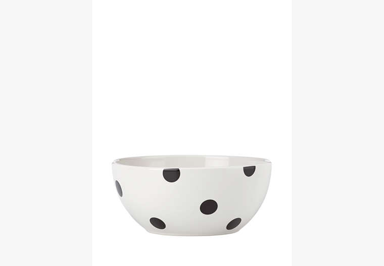 Kate Spade,deco dot 8 inch serving bowl,kitchen & dining,Blk/Wht image number 0