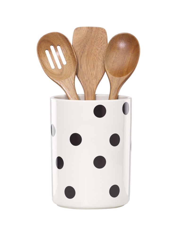 Wooden Utensil Set with a Holder (8 Piece)