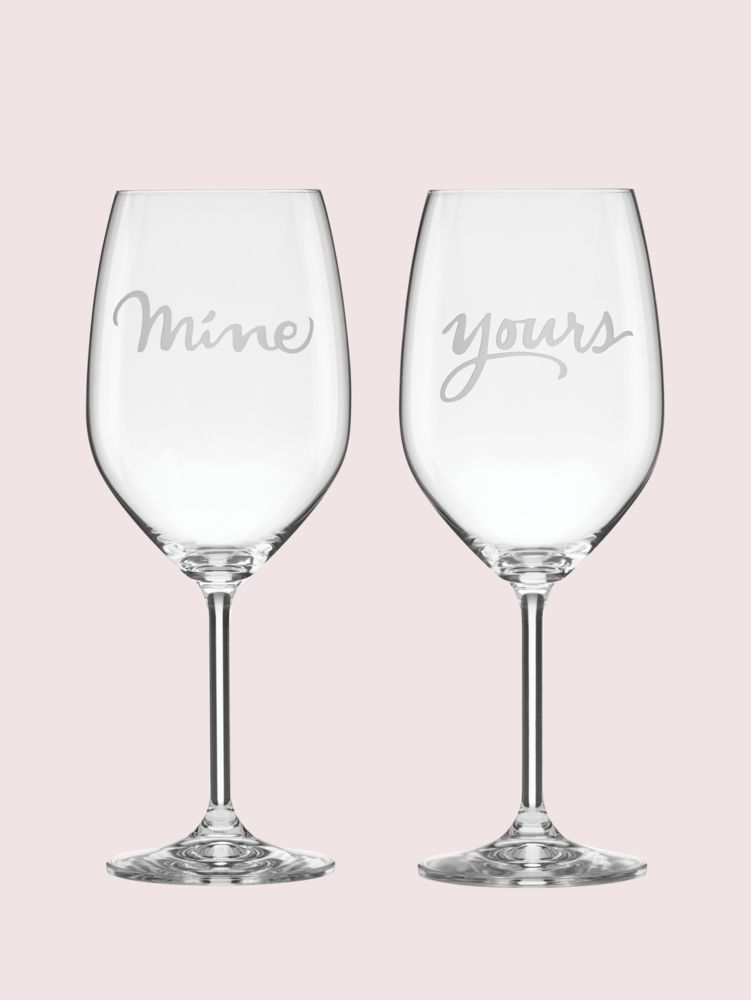 Mine & Yours Champagne Flute Glasses - Set of 2