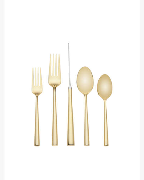 Kate Spade,malmo gold 5 piece place setting,kitchen & dining,Gold