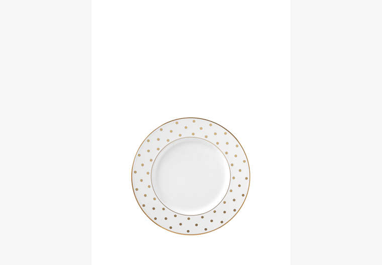 Kate Spade,larabee road gold 9 inch accent plate,kitchen & dining,Parchment image number 0