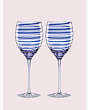Kate Spade,charlotte street wine glass pair,kitchen & dining,Clear
