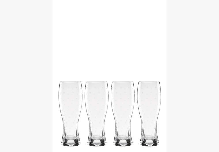 Kate Spade,larabee dot set of 4 beer glasses,No Color