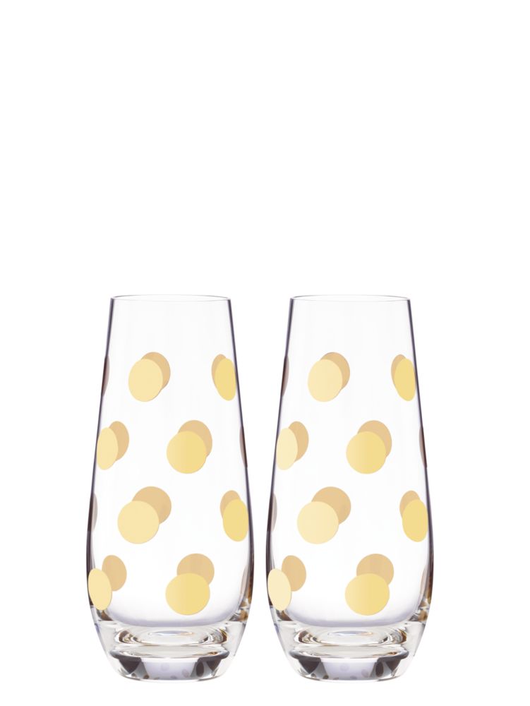 Stemless Champagne Flute - Dots