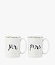 Kate Spade,Mr. and Mrs. 2-Piece Mug Set,White