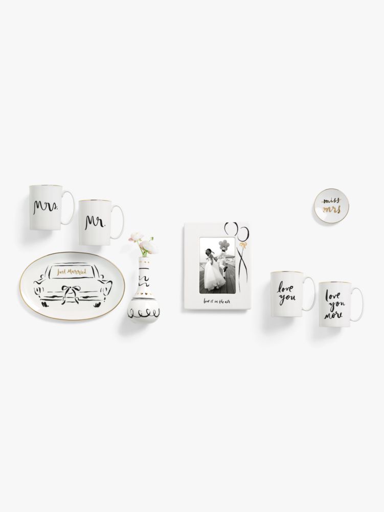 Kate Spade,Mr. and Mrs. 2-Piece Mug Set,White