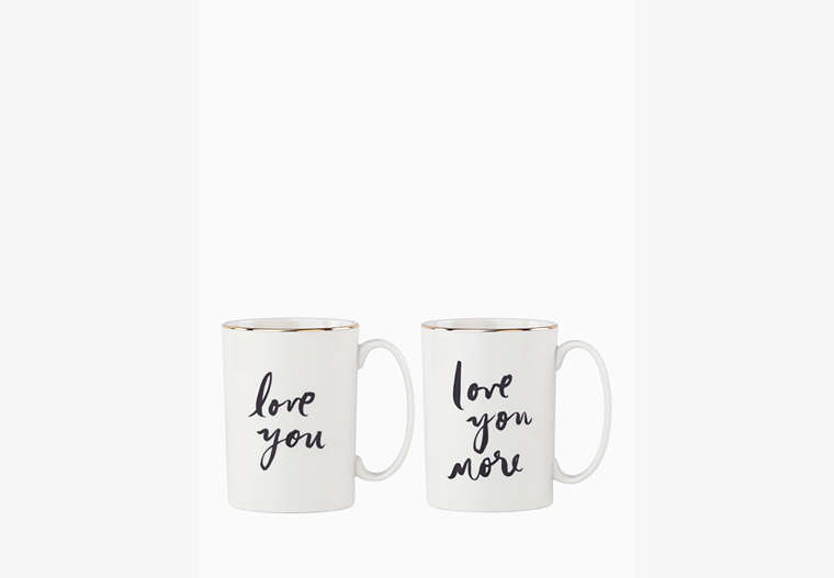 Kate Spade,daisy place love you more mug set,kitchen & dining,Parchment