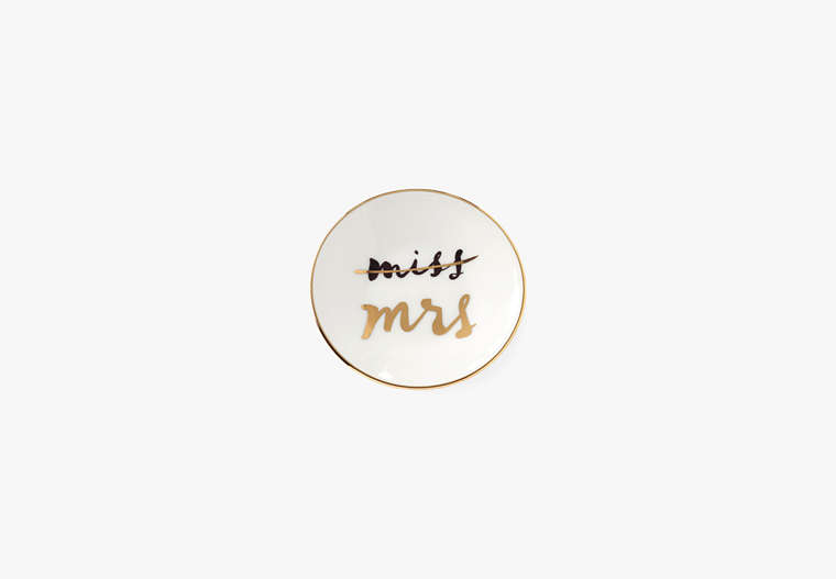 Kate Spade,miss to mrs ring dish,home accents & décor,White image number 0
