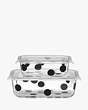 Kate Spade,deco dot 2pc rectangular food storage containers,kitchen & dining,Black