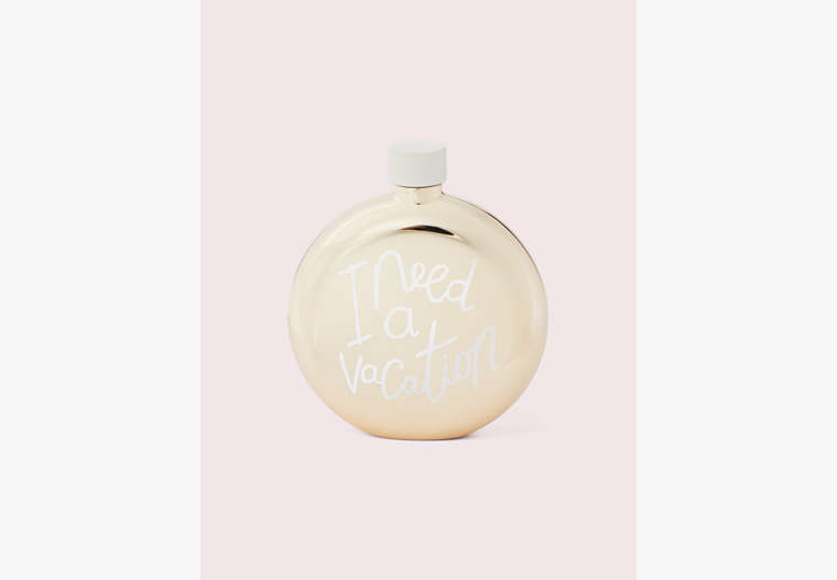 All That Glistens I Need A Vacation Flask, Gold, Product image number 0