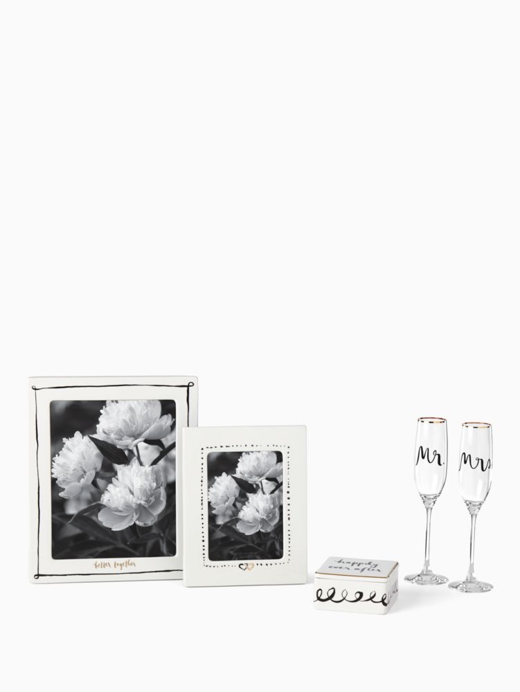 Mr and Mrs Glass Vertical 4 X 6 Photo frame