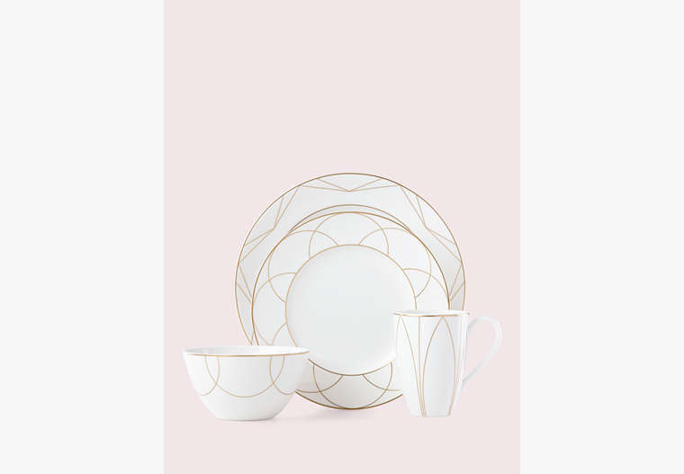 Kate Spade,arch street 4-piece place setting,kitchen & dining,Parchment image number 0