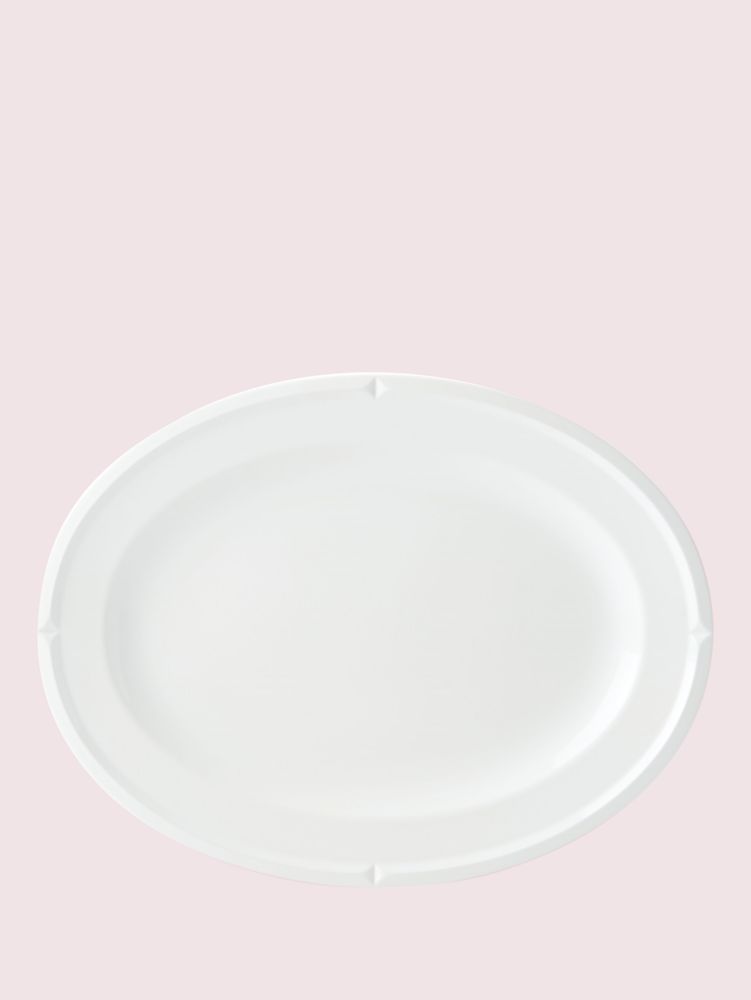 Kate Spade,tribeca 16" platter,kitchen & dining,Parchment