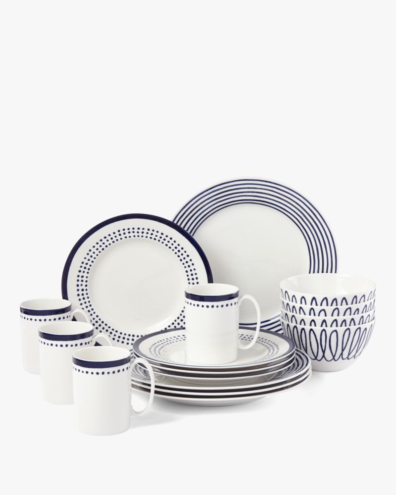 Kate Spade,Charlotte Street East 16-Piece Place Setting,White