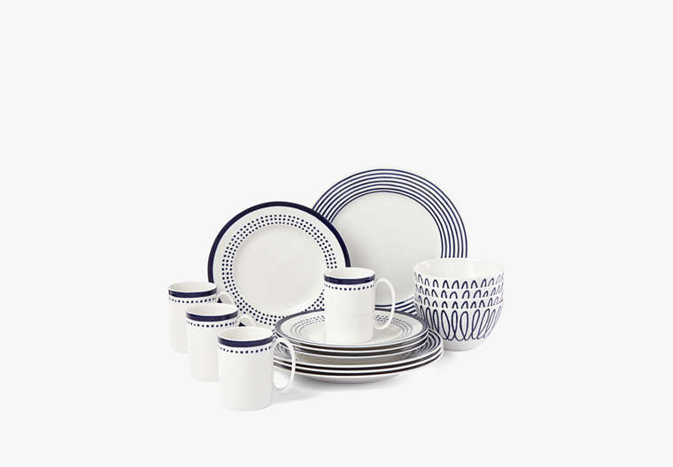 Kate Spade,Charlotte Street East 16-Piece Place Setting,White image number 0