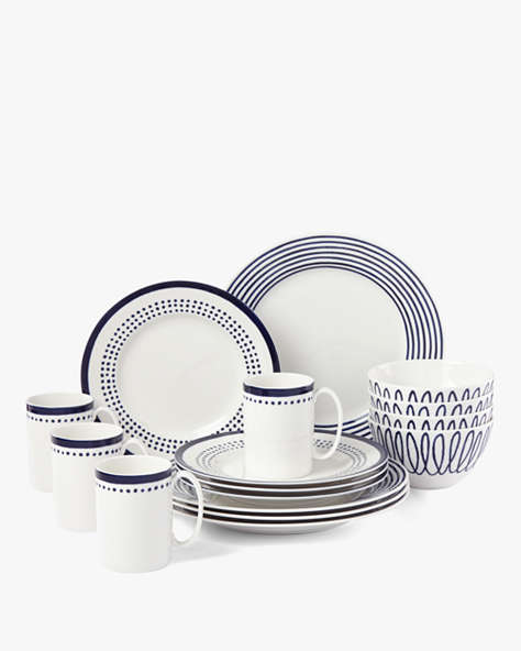 Kate Spade,Charlotte Street East 16-Piece Place Setting,White